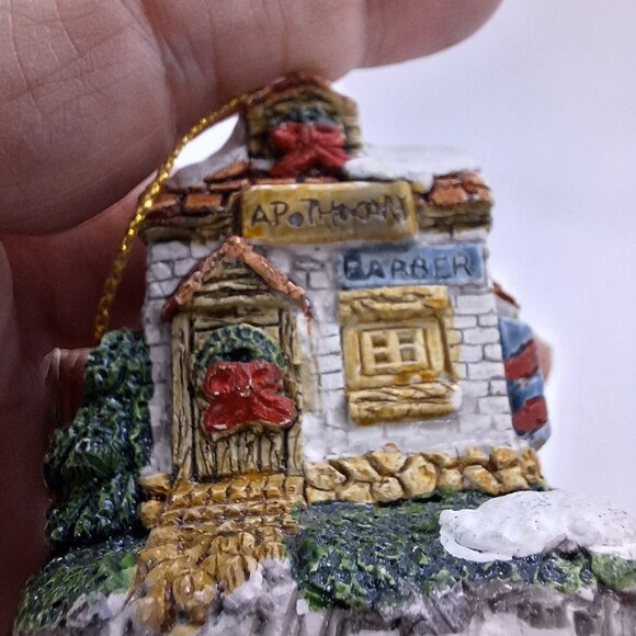 Apothecary Barber Shop & Bakery Christmas Village‎ Ornament 2” Made In Taiwan - Picture 5 of 8